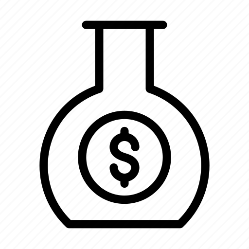 Beaker, dollar, finance, lab, science icon - Download on Iconfinder