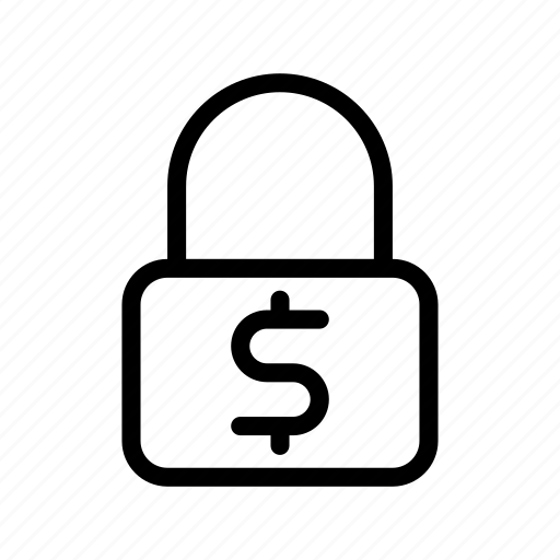 Dollar, lock, padlock, protection, secure icon - Download on Iconfinder