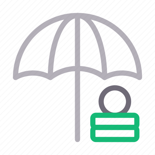 Coins, insurance, money, protection, umbrella icon - Download on Iconfinder