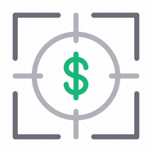Dollar, finance, focus, goal, target icon - Download on Iconfinder