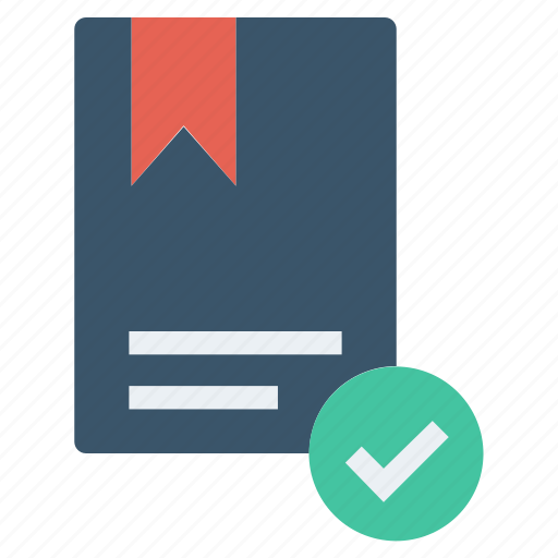 Accept, book, bookmark, favorite, finance, okay, ribbon icon - Download on Iconfinder