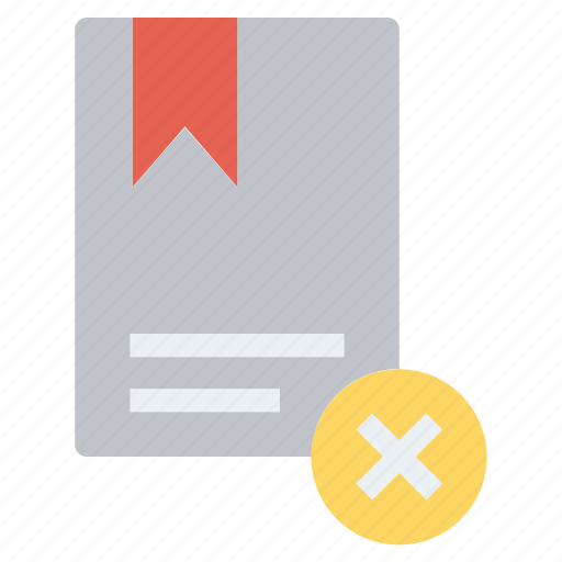 Book, bookmark, cross, favorite, finance, reject, ribbon icon - Download on Iconfinder