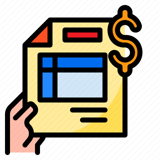 Bill, document, invoice, payment, receipt icon - Download on Iconfinder