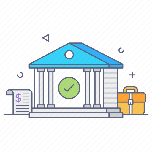 Bank interest, loan policy, bank loan, bank debt, bank investment icon - Download on Iconfinder