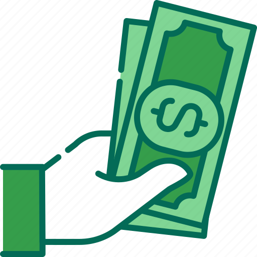Cash, payment, hand, holds, money icon - Download on Iconfinder