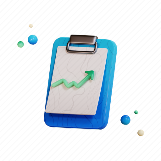 Statistic, economy, finance, graph, money, cash, business 3D illustration - Download on Iconfinder
