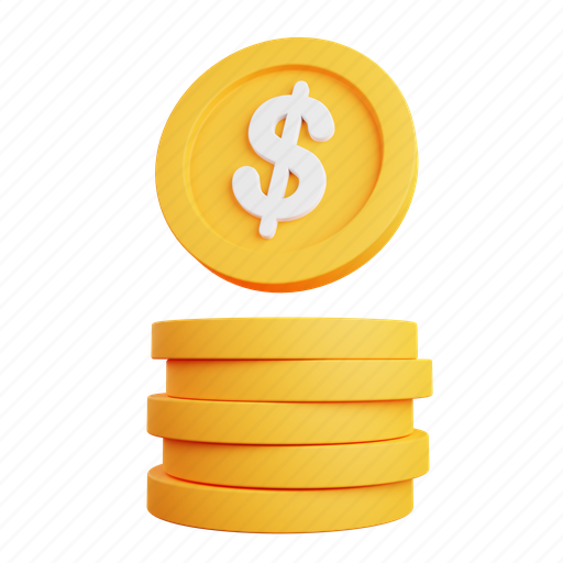 Dollar, money, finance, coin, currency 3D illustration - Download on Iconfinder