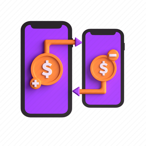 Transaction, transfer, bank, data, finance, money, currency 3D illustration - Download on Iconfinder
