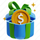 finance gift, gift, dollar, finance, present, gift box