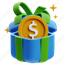 finance gift, gift, dollar, finance, present, gift box 