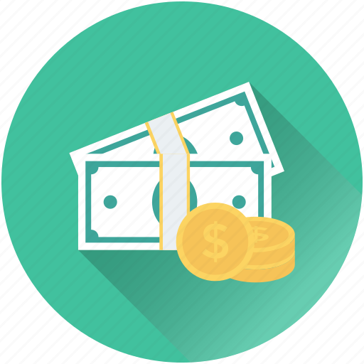 Banknotes, cash, dollar coins, finance, money icon - Download on Iconfinder