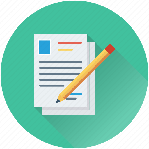 Article writing, document, paper, pencil, sheet icon - Download on Iconfinder