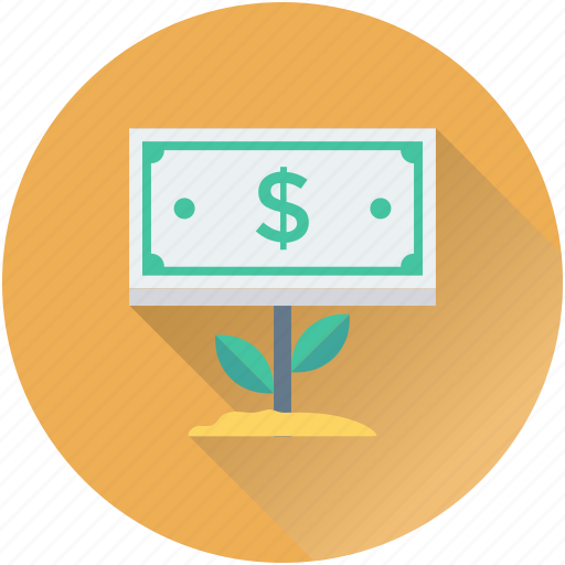 Banknote, business growth, dollar, investment, money plant icon - Download on Iconfinder