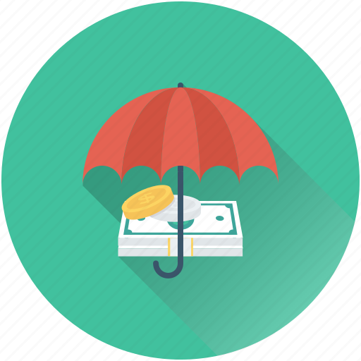 Currency, insurance, money protection, safe banking, umbrella icon - Download on Iconfinder
