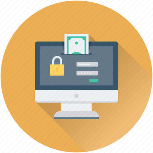 Bank login, monitor, online banking, safe banking, secure banking icon - Download on Iconfinder