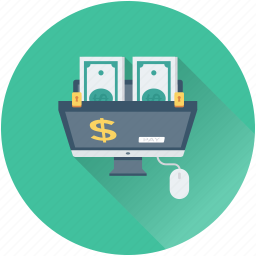 Commerce, dollar, monitor, online business, online earning icon - Download on Iconfinder