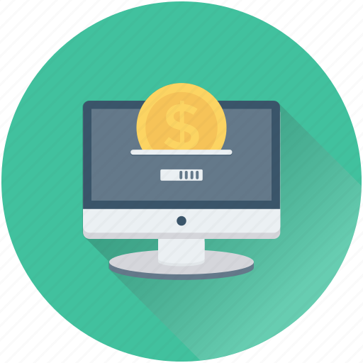 Commerce, dollar, monitor, online business, online earning icon - Download on Iconfinder