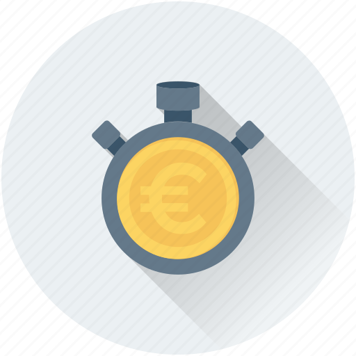 Chronometer, euro, stopwatch, time counter, time is money icon - Download on Iconfinder