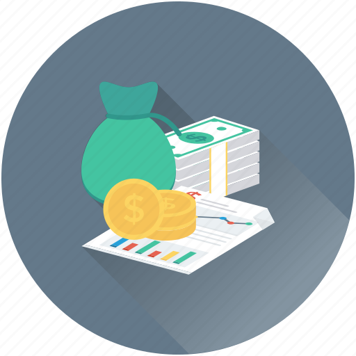Banknotes, currency, dollar, dollar coins, money sack icon - Download on Iconfinder