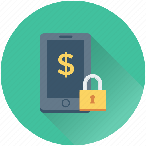 Dollar, lock, mobile, mobile banking, safe banking icon - Download on Iconfinder