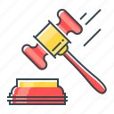 auction, hammer, judicature, law, tool