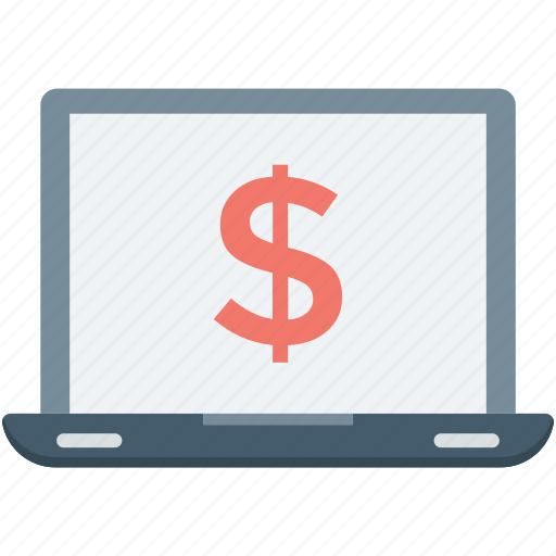 Dollar, laptop, laptop pc, online banking, online business icon - Download on Iconfinder