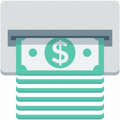 Atm withdrawal, banking, cash withdrawal, dollar, transaction icon - Download on Iconfinder