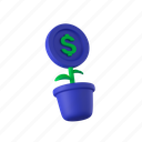 plant, dollar, finance, flower, payment, money, ecology