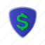 shield, dollar, money, sign, protect, finance, currency 