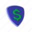 shield, dollar, security, finance, protect, lock, secure 