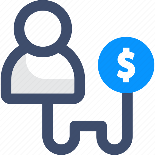 Budget, coin, debt, user, worker icon - Download on Iconfinder