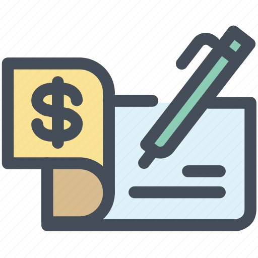 Check, checkout, dollar, invoice, money, pen, sign icon - Download on Iconfinder