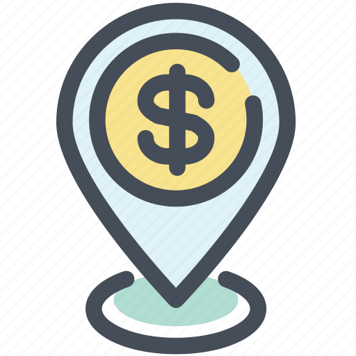 Atm, cash, dollar, location, map, marker, pin icon - Download on Iconfinder