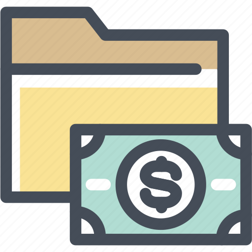 Budget, dollar, folder, money, papers, project, value icon - Download on Iconfinder