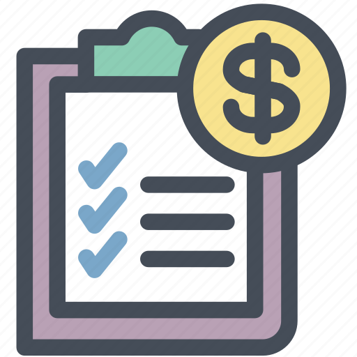 Clipboard, document, dollar, invoice, money, report, sales report icon - Download on Iconfinder