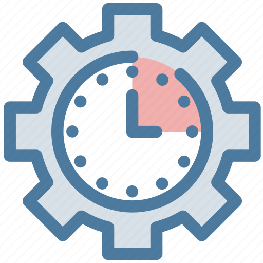 Clock, gear, manage, management, settings, time, watch icon - Download on Iconfinder