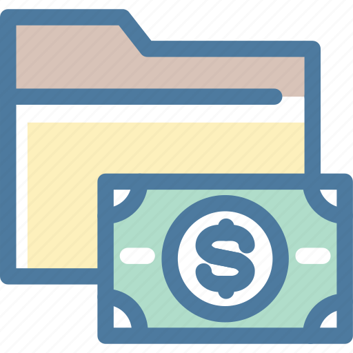 Budget, dollar, folder, money, papers, project, value icon - Download on Iconfinder