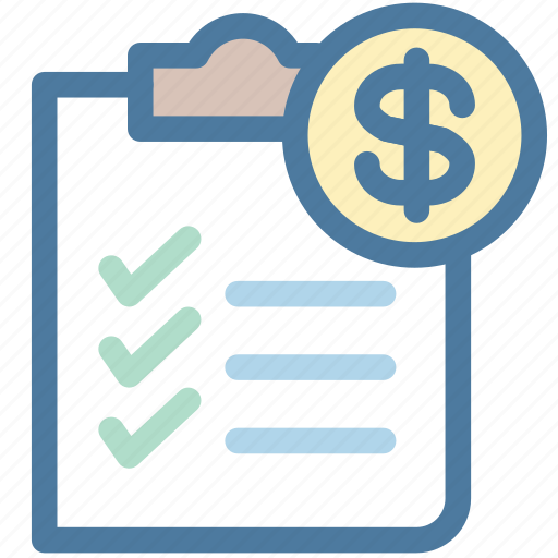 Clipboard, document, dollar, invoice, money, report, sales report icon - Download on Iconfinder