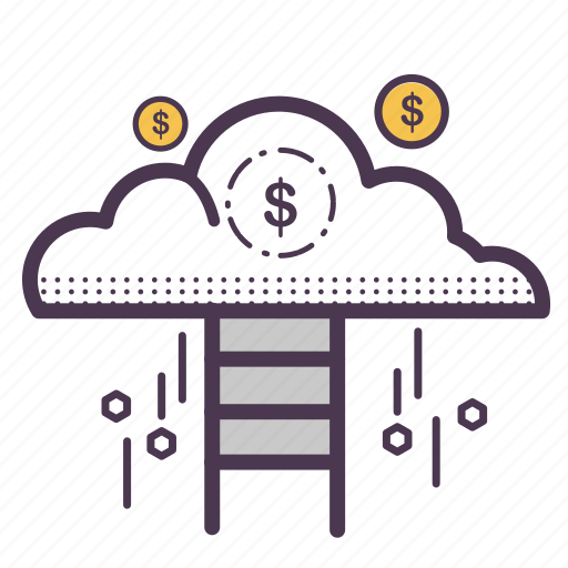Cloud, cloudy, coin, finance, money, success, weather icon - Download on Iconfinder