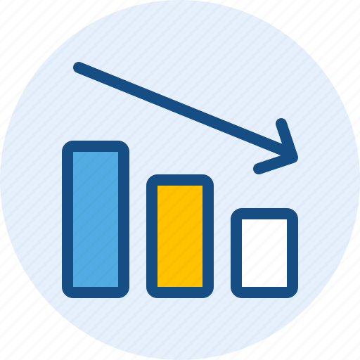 Arrow, business, diagram, down, finance icon - Download on Iconfinder
