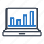 analytics, bar, chart, data, graph, laptop, report 