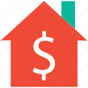 dollar sign, house, payment, property
