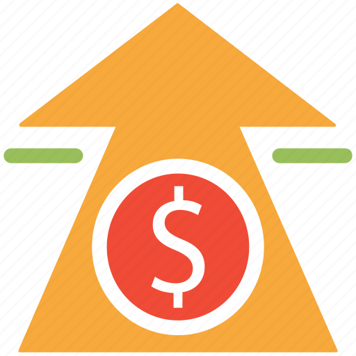 Dollar, finance, up arrow, value icon - Download on Iconfinder