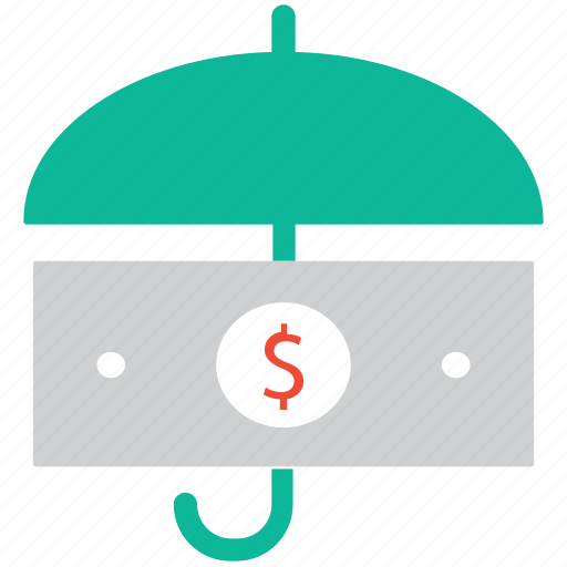 Currency, insurance, protection, umbrella with dollar icon - Download on Iconfinder