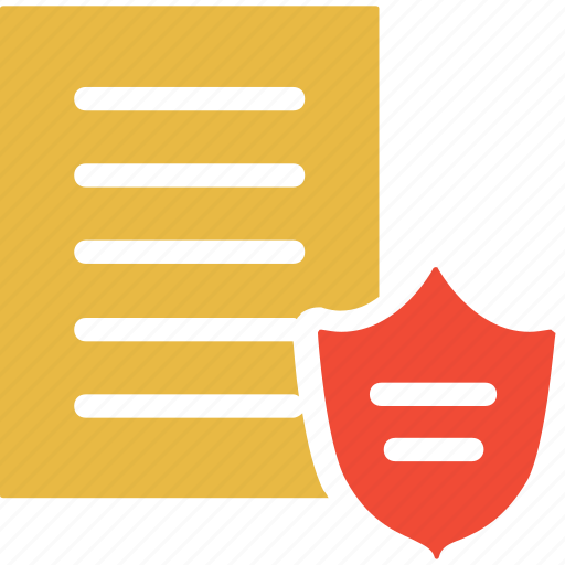 Document, important document, protection, shield icon - Download on Iconfinder