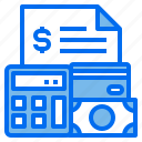 calculator, card, file, financial, invoice, money