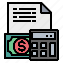 calculator, file, financial, invoice, money