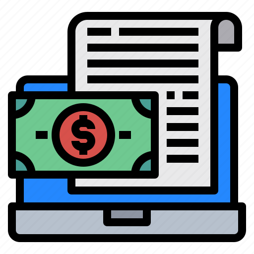 File, financial, laptop, money icon - Download on Iconfinder