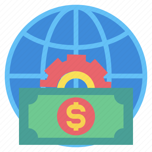 Financial, gear, globe, money icon - Download on Iconfinder