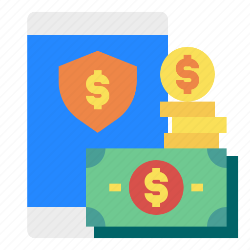 Financial, money, protection, shield, smartphone icon - Download on Iconfinder